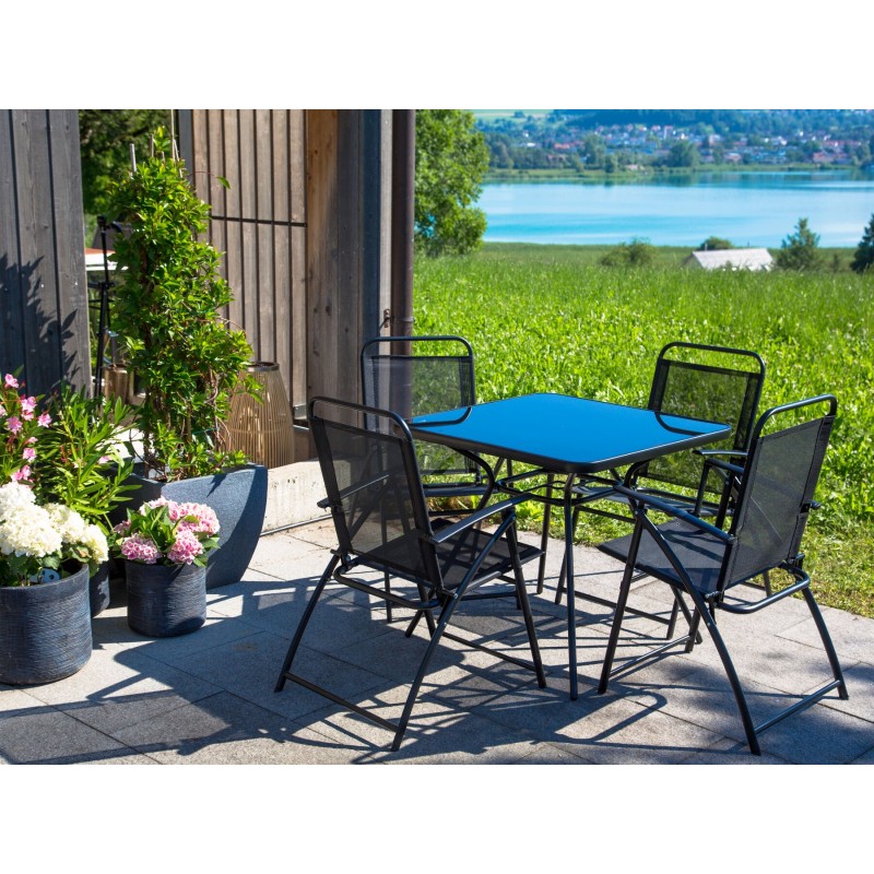 Stolik bistro LIVO 80 cm 80 cm Szkło Czarny Stolik bistro LIVO 80 cm 80 cm Szkło Czarny