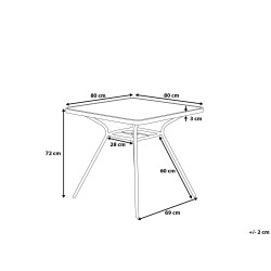 Stolik bistro LIVO 80 cm 80 cm Szkło Czarny Stolik bistro LIVO 80 cm 80 cm Szkło Czarny