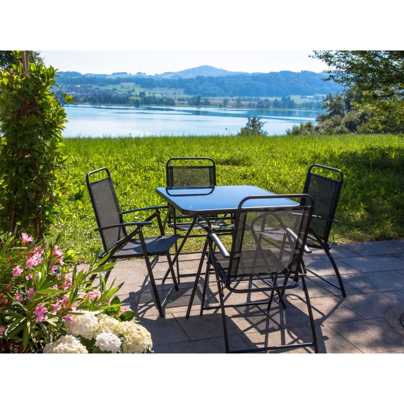 Stolik bistro LIVO 80 cm 80 cm Szkło Czarny Stolik bistro LIVO 80 cm 80 cm Szkło Czarny