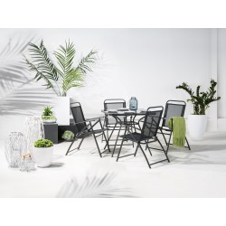 Stolik bistro LIVO 80 cm 80 cm Szkło Czarny Stolik bistro LIVO 80 cm 80 cm Szkło Czarny