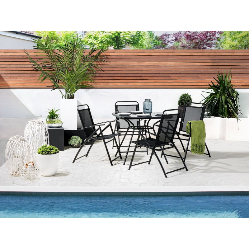 Stolik bistro LIVO 80 cm 80 cm Szkło Czarny Stolik bistro LIVO 80 cm 80 cm Szkło Czarny