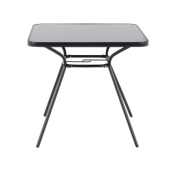 Stolik bistro LIVO 80 cm 80 cm Szkło Czarny Stolik bistro LIVO 80 cm 80 cm Szkło Czarny