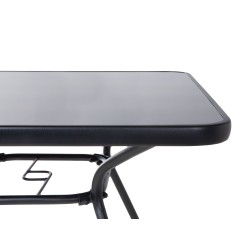 Stolik bistro LIVO 80 cm 80 cm Szkło Czarny Stolik bistro LIVO 80 cm 80 cm Szkło Czarny