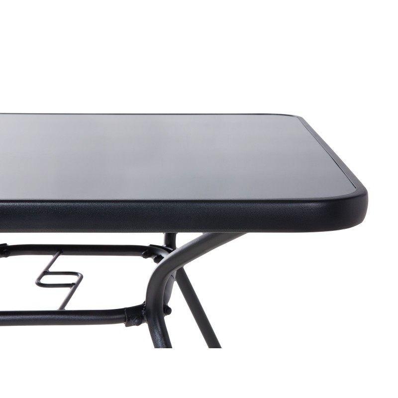 Stolik bistro LIVO 80 cm 80 cm Szkło Czarny Stolik bistro LIVO 80 cm 80 cm Szkło Czarny