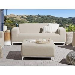 Sofa ogrodowa beżowa z białym ROVIGO Sofa ogrodowa beżowa z białym ROVIGO