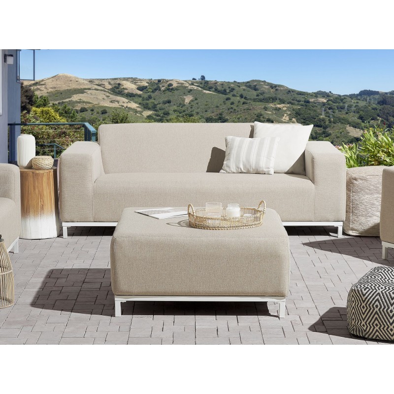 Sofa ogrodowa beżowa z białym ROVIGO Sofa ogrodowa beżowa z białym ROVIGO
