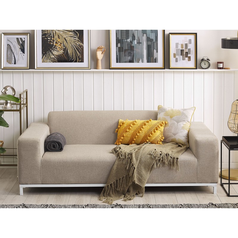 Sofa ogrodowa beżowa z białym ROVIGO Sofa ogrodowa beżowa z białym ROVIGO