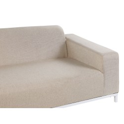 Sofa ogrodowa beżowa z białym ROVIGO Sofa ogrodowa beżowa z białym ROVIGO