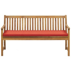 Ławka ogrodowa z poduchą VIVARA 160 cm Certyfikowane drewno akacjowe Bordowy Ławka ogrodowa z poduchą VIVARA 160 cm Certyfikowane drewno akacjowe Bordowy