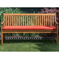 Ławka ogrodowa z poduchą VIVARA 160 cm Certyfikowane drewno akacjowe Bordowy Ławka ogrodowa z poduchą VIVARA 160 cm Certyfikowane drewno akacjowe Bordowy