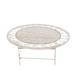 Stolik bistro TRIESTE 70 cm 70 cm Metal Jasnobeżowy Stolik bistro TRIESTE 70 cm 70 cm Metal Jasnobeżowy
