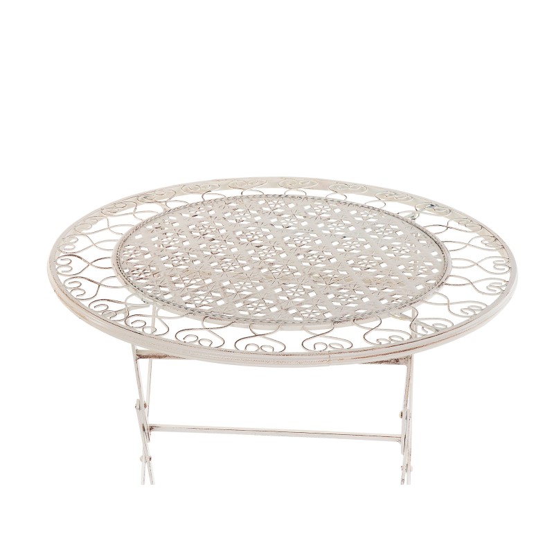 Stolik bistro TRIESTE 70 cm 70 cm Metal Jasnobeżowy Stolik bistro TRIESTE 70 cm 70 cm Metal Jasnobeżowy