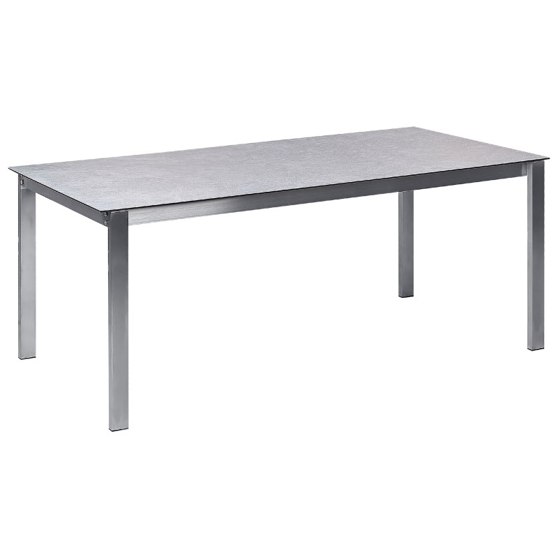 Stół ogrodowy COSOLETO 180 cm 90 cm Szkło Szary Stół ogrodowy COSOLETO 180 cm 90 cm Szkło Szary