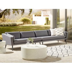Sofa ogrodowa 4-osobowa szara LORETELLO Sofa ogrodowa 4-osobowa szara LORETELLO