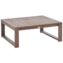 Stolik kawowy ogrodowy TIMOR 90 cm 75 cm Certyfikowane drewno akacjowe Ciemnobrązowy