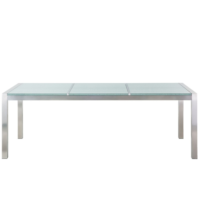 Stół ogrodowy GROSSETO 220 cm 100 cm Szkło tłuczone Przezroczysty Stół ogrodowy GROSSETO 220 cm 100 cm Szkło tłuczone Przezroczysty