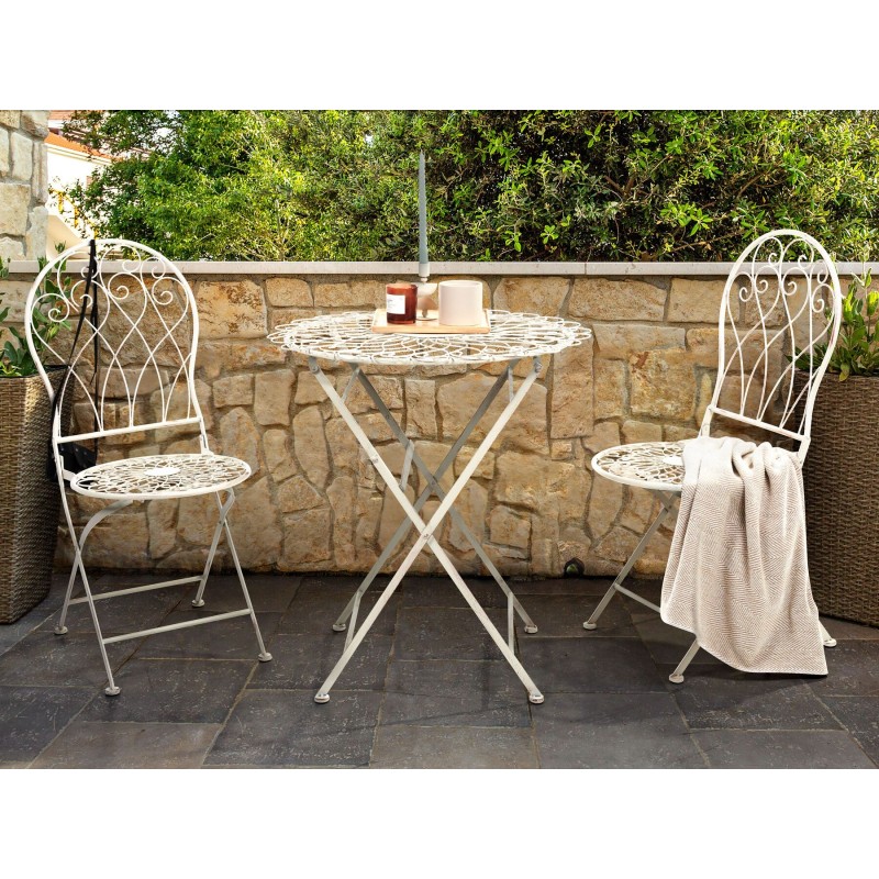 Stolik bistro STIFFE 70 cm 70 cm Metal Biały Stolik bistro STIFFE 70 cm 70 cm Metal Biały