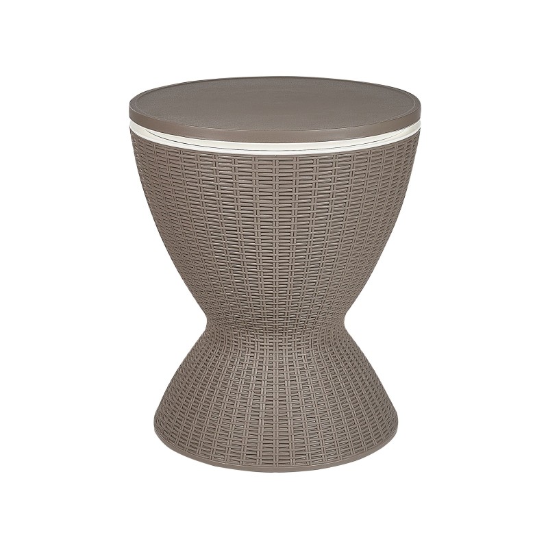 Barek ogrodowy AISA 49 cm 49 cm Imitacja drewna Beżowoszary Barek ogrodowy AISA 49 cm 49 cm Imitacja drewna Beżowoszary