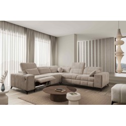 Narożnik ballagio III Mix z funkcją spania oraz funkcją relax tkanina Spring 1110