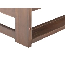 Sofa ogrodowa z certyfikowanego drewna 3-osobowa ciemna TRANI Sofa ogrodowa z certyfikowanego drewna 3-osobowa ciemna TRANI