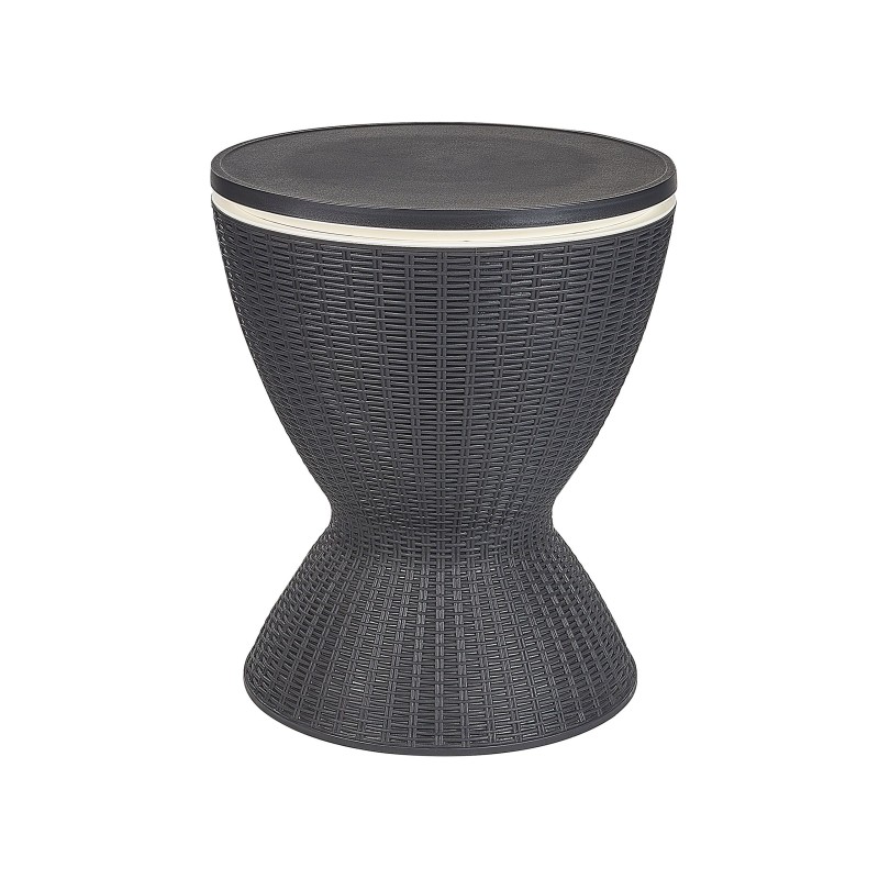 Barek ogrodowy AISA 49 cm 49 cm Imitacja drewna Czarny Barek ogrodowy AISA 49 cm 49 cm Imitacja drewna Czarny