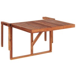 Stolik balkonowy UDINE 70 cm 69 cm Drewno akacjowe Brązowy
