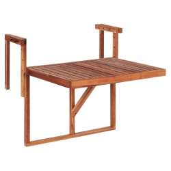 Stolik balkonowy UDINE 70 cm 69 cm Drewno akacjowe Brązowy Stolik balkonowy UDINE 70 cm 69 cm Drewno akacjowe Brązowy