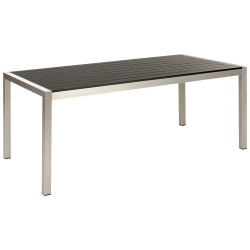 Stół ogrodowy VERNIO 180 cm 90 cm Metal Czarny/ srebrny