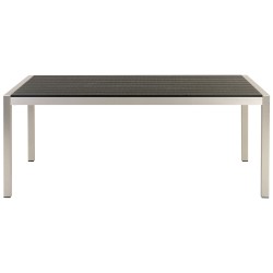 Stół ogrodowy VERNIO 180 cm 90 cm Metal Czarny/ srebrny Stół ogrodowy VERNIO 180 cm 90 cm Metal Czarny/ srebrny