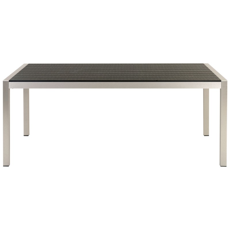 Stół ogrodowy VERNIO 180 cm 90 cm Metal Czarny/ srebrny Stół ogrodowy VERNIO 180 cm 90 cm Metal Czarny/ srebrny