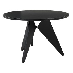Stół ogrodowy OLMETTO 83 cm 110 cm Szkło Czarny