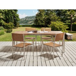 Stół ogrodowy VIAREGGIO 200 cm 90 cm Drewno tekowe (certyfikat FSC®) Brązowy Stół ogrodowy VIAREGGIO 200 cm 90 cm Drewno tekowe (certyfikat FSC®) Brązowy