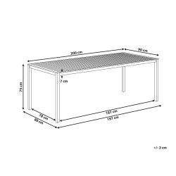 Stół ogrodowy VIAREGGIO 200 cm 90 cm Drewno tekowe (certyfikat FSC®) Brązowy Stół ogrodowy VIAREGGIO 200 cm 90 cm Drewno tekowe (certyfikat FSC®) Brązowy