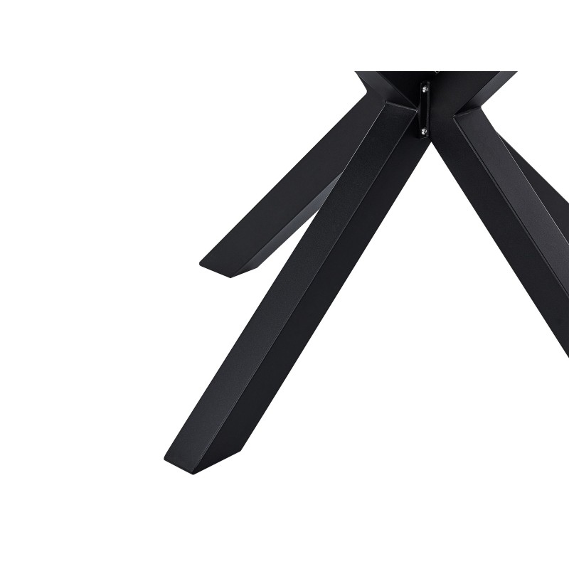 Stół ogrodowy MALETTO 120 cm 120 cm Szkło Czarny Stół ogrodowy MALETTO 120 cm 120 cm Szkło Czarny