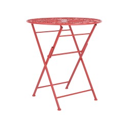 Stolik bistro SCARIO 70 cm 70 cm Metal Czerwony