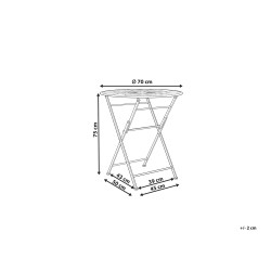 Stolik bistro SCARIO 70 cm 70 cm Metal Czerwony Stolik bistro SCARIO 70 cm 70 cm Metal Czerwony
