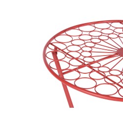 Stolik bistro SCARIO 70 cm 70 cm Metal Czerwony Stolik bistro SCARIO 70 cm 70 cm Metal Czerwony