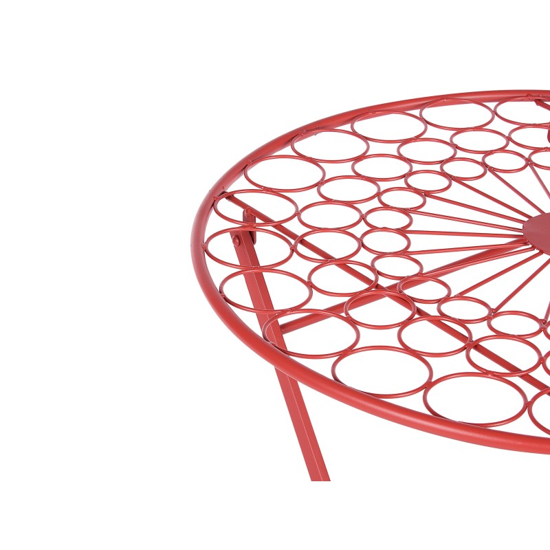 Stolik bistro SCARIO 70 cm 70 cm Metal Czerwony Stolik bistro SCARIO 70 cm 70 cm Metal Czerwony