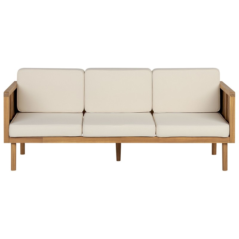 Sofa trzyosobowa drewniana jasna BARATTI Sofa trzyosobowa drewniana jasna BARATTI