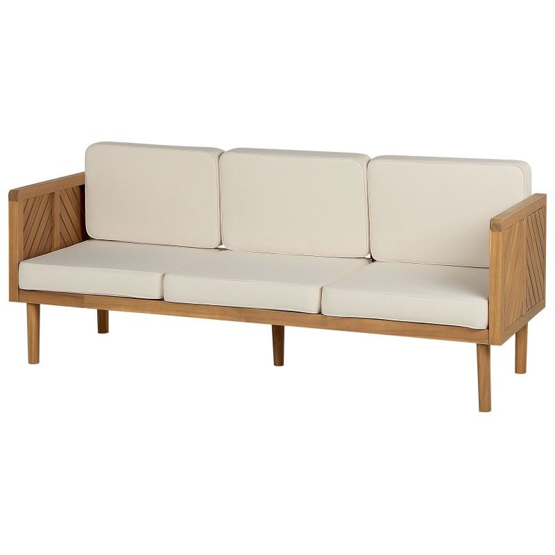 Sofa trzyosobowa drewniana jasna BARATTI Sofa trzyosobowa drewniana jasna BARATTI