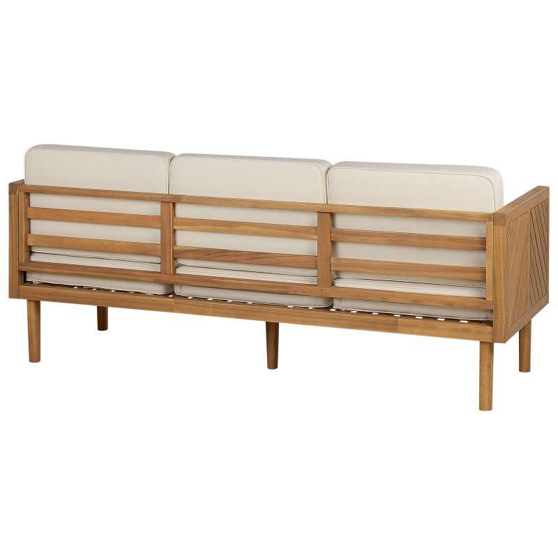 Sofa trzyosobowa drewniana jasna BARATTI Sofa trzyosobowa drewniana jasna BARATTI