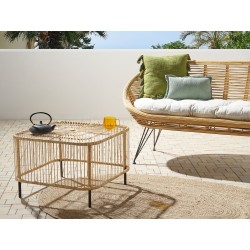 Zestaw ogrodowy ze stolikiem dla 3 osób MARATEA/CESENATICO Rattan Naturalny Zestaw ogrodowy ze stolikiem dla 3 osób MARATEA/CESENATICO Rattan Naturalny