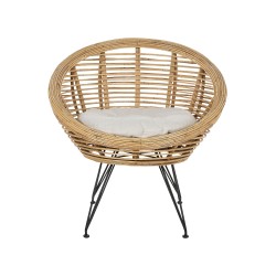 Zestaw ogrodowy ze stolikiem dla 3 osób MARATEA/CESENATICO Rattan Naturalny Zestaw ogrodowy ze stolikiem dla 3 osób MARATEA/CESENATICO Rattan Naturalny