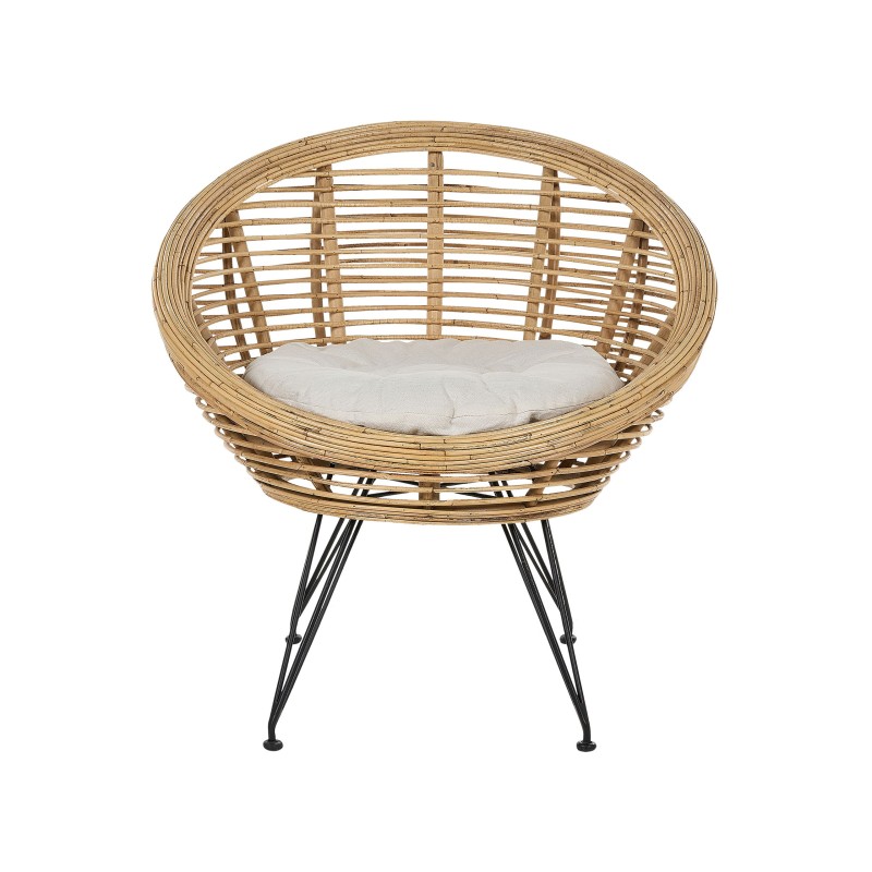 Zestaw ogrodowy ze stolikiem dla 3 osób MARATEA/CESENATICO Rattan Naturalny Zestaw ogrodowy ze stolikiem dla 3 osób MARATEA/CESENATICO Rattan Naturalny