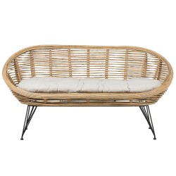 Zestaw ogrodowy ze stolikiem dla 3 osób MARATEA/CESENATICO Rattan Naturalny Zestaw ogrodowy ze stolikiem dla 3 osób MARATEA/CESENATICO Rattan Naturalny