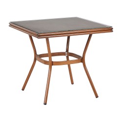 Stół ogrodowy CASPRI II 80 cm 80 cm Szkło Szary
