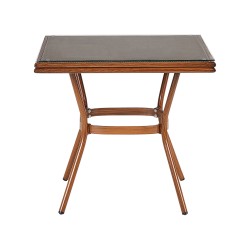 Stół ogrodowy CASPRI II 80 cm 80 cm Szkło Szary Stół ogrodowy CASPRI II 80 cm 80 cm Szkło Szary