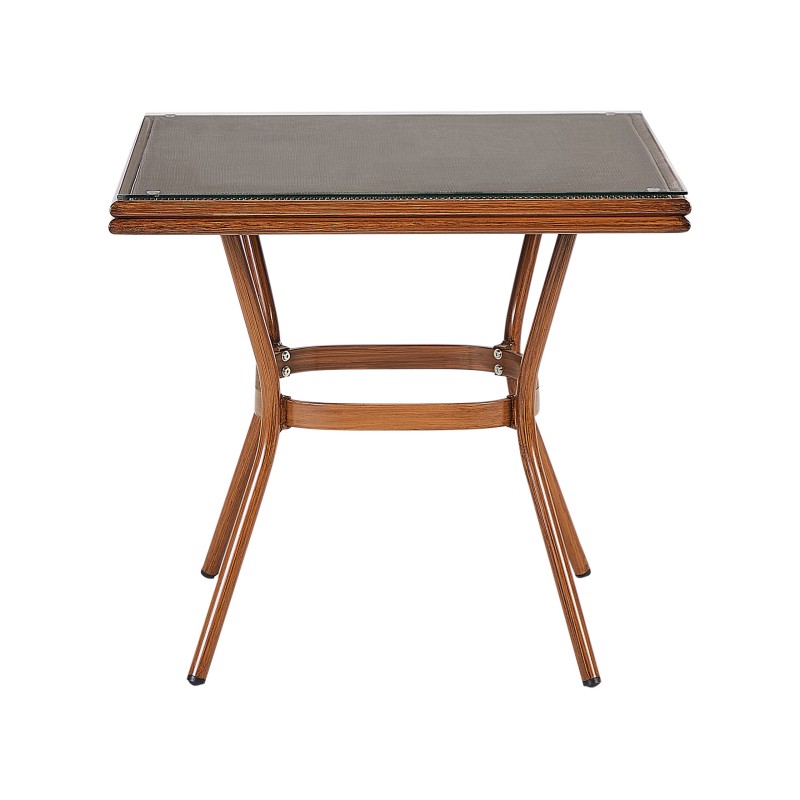 Stół ogrodowy CASPRI II 80 cm 80 cm Szkło Szary Stół ogrodowy CASPRI II 80 cm 80 cm Szkło Szary