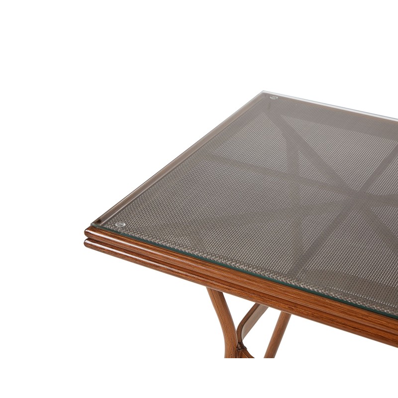 Stół ogrodowy CASPRI II 80 cm 80 cm Szkło Szary Stół ogrodowy CASPRI II 80 cm 80 cm Szkło Szary