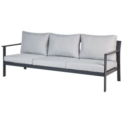 Sofa ogrodowa 3-osobowa jasnoszara KIATO Sofa ogrodowa 3-osobowa jasnoszara KIATO